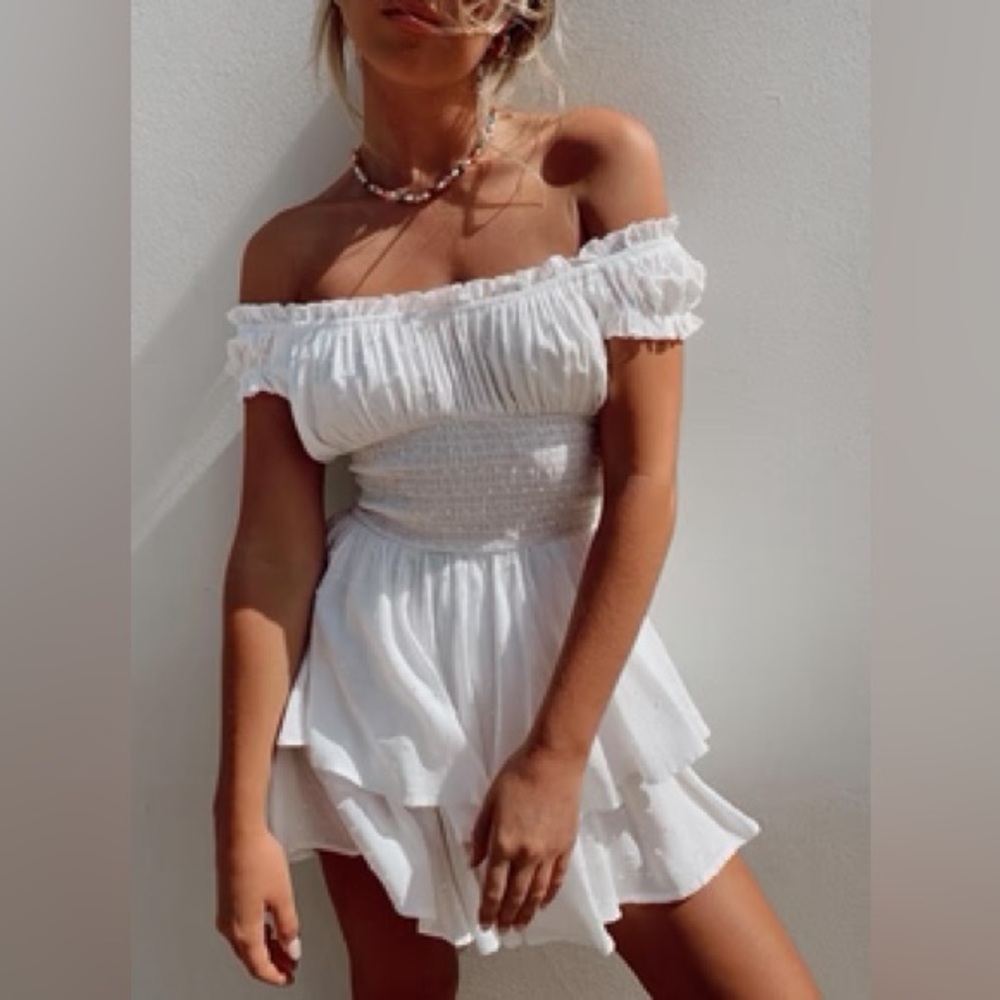 The Love Galore Romper White Lower Impact